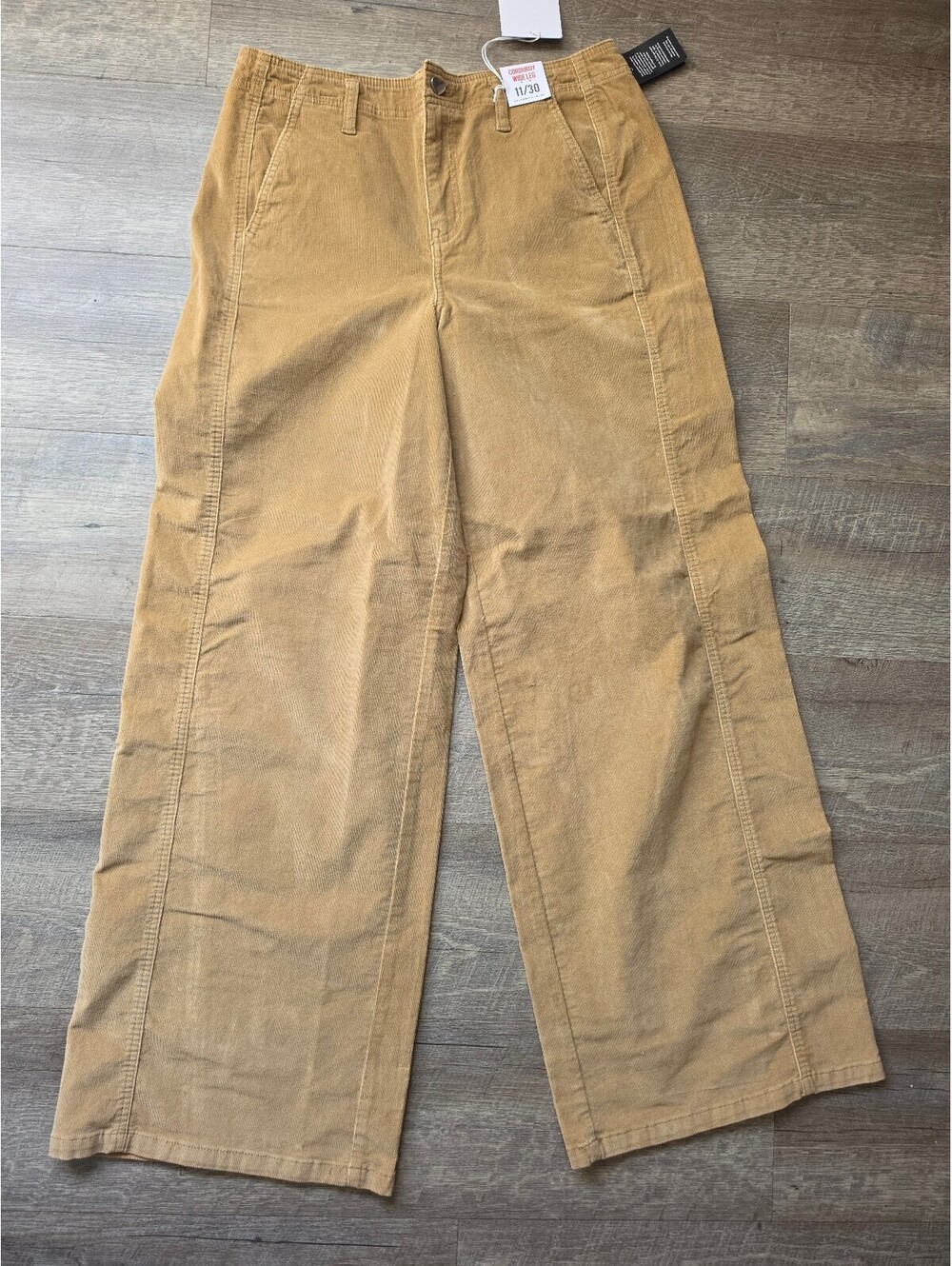 Celebrity Pink Corduroy Wide Leg Pants 11/30 Tan Cotton Blend